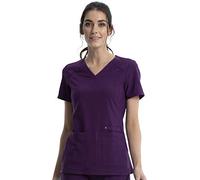 Cherokee Women's iflex CK605 V-Neck Knit Panel Top