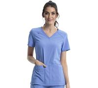 Cherokee Women's iflex CK605 V-Neck Knit Panel Top