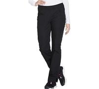Cherokee Women's Mid Rise Straight Leg Pull-on Cargo Pant Medical Scrubs, Black, S