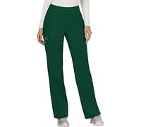 CHEROKEE Women's Mid Rise Straight Leg Pull-on Pant - Green - Medium