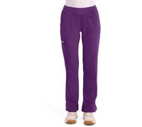 CHEROKEE Women's Mid Rise Straight Leg Pull-on Pant - Purple - XXXL
