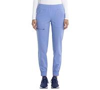 CHEROKEE Women's Mid Rise Tapered Leg Jogger Scrubs Pant, Ciel, 5XL Plus