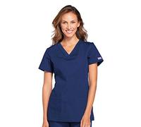 Cherokee Women's Originals V-Neck Top, Navy, XX-Large