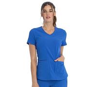 Cherokee Women's Plus Size V-Neck Scrubs Top, Royal, L