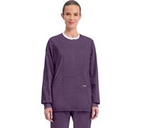 Cherokee Women's Snap Front Warm-up Jacket, Eggplant, Large