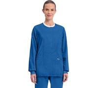 CHEROKEE Women's Snap Front Warm-up Jacket, Royal, Medium