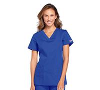 CHEROKEE Women's Top with V-Neck Medical Scrubs, Royal, M