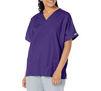 CHEROKEE Women's V Neck Top Medical Scrubs Shirt, Grape, XL