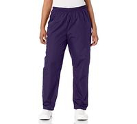 Cherokee Women's Workwear Elastic Waist Cargo Scrubs Pant, Eggplant, M