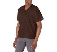 CHEROKEE womens4777Originals Unisex V-Neck Scrubs Shirt Short Sleeve Medical Scrubs Shirt - Brown - Medium