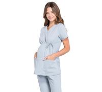 Cherokee Workwear Professionals WW685 Women's Maternity Mock Wrap Solid Scrub Top