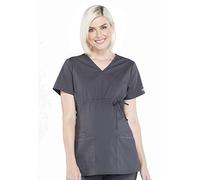 Cherokee Workwear Professionals WW685 Women's Maternity Mock Wrap Solid Scrub Top