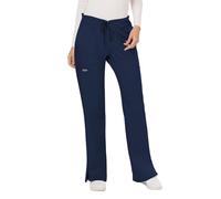 Cherokee Workwear Revolution Women's Mid Rise Moderate Flare Drawstring Scrub Pant - Blue - XL