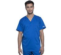 Cherokee Workwear Revolution WW603 Men's V-Neck Top, Royal, Large