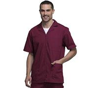 Cherokee Workwear Scrubs Men's Zip Front Jacket - Red - Large
