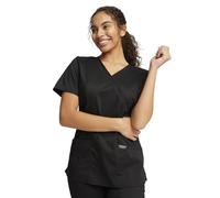 Cherokee WW Revolution Women's Mock Wrap Top - Black - Medium