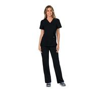 Cherokee WW610 Revolution Mock Wrap Top Black L CHWW610/BLAC/L