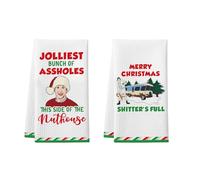 Cheroloven National Lampoon's Christmas Vacation Gift,2 Pack Funny Kitchen Towels,Griswold Family Cousin Eddie Christmas Vacation Merchandise,Cute Christmas Home Decorations,Noveltyxmas Gifts