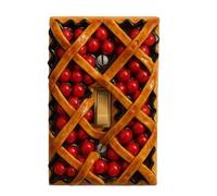 Cherr-Y Pie-Style Sw-Itch Decoration, Crafted to Last, Resin, Pp, Single Light S-Witch Cover Plate, Decorative Wall Plate Guard, Fits Standard Light Switches, for Home