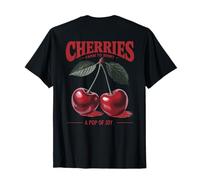 Cherries A Pop of Joy Vintage Style Farm to Market Art Back T-Shirt