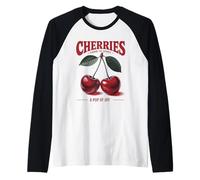 Cherries A Pop of Joy Vintage Style Farm to Market Raglan Baseball Tee