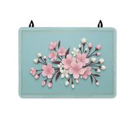 Cherries Blossom Stove Top Cover for Electric Stove, Spring Elegant White Flowers Bud Spring Light Blue Washable Waterproof Glass Top Cover for Kitchen Kitchen Countertop Decor 28x20 Inch