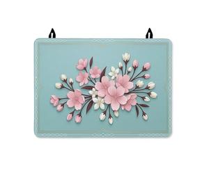 Cherries Blossom Stove Top Cover for Electric Stove, Spring Elegant White Flowers Bud Spring Light Blue Washable Waterproof Glass Top Cover for Kitchen Kitchen Countertop Decor 28x20 Inch