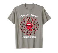 CHERRIES CHERRY THIS GIRL LOVES CHERRIES RETRO T-Shirt