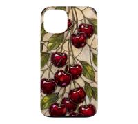Cherries Cottagecore Stained Glass Botanical Fruit Lover Case for iPhone 13