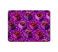 Cherries Dish Drying Mats For Kitchen Counter, Polka Dot Violet Absorbent Rubber Dish Drainer Rack Mat, Fun PU Leather Drying Pad For Kitchen Counter Coffee Bar Protector 18x24 Inch