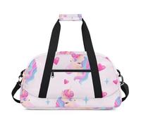 Cherries Fruits Decor Gym Bag Sports Duffle Bag Weekend Sleepover Duffel Bags Small Travel Tote for Overnight Workout Gymnastics Dance Ballet, Classic Romance Style, 18.9 x 8.7 x 10.6 in, Duffel Bags