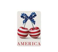 Cherries Horizontal White Red Stripes Car Air Fresheners 4 Pcs Hanging Scented Cards Fragrance Scented Cards For Car Aromatherapy Tablets
