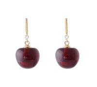 Cherries Pendant Earrings Fashion Accessory Multifuntional Cherries Drop Earrings Resin Texture For Party Date Casual Wear Ear Jewelry
