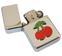 Cherries Petrol Lighter Windproof Stainless Steel with Free Engraving Gift 682