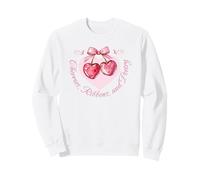 Cherries, Ribbons, And Poetry Coquette Sweatshirt