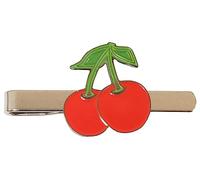 Cherries Tie Clip Slide Bar Nickle Plated Wedding Gift TC 682