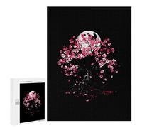 Cherries Tree Blossoming Wooden Puzzle Letter on Back Adults Difficult Jigsaw Puzzles for Home Family Game Birthday Gift