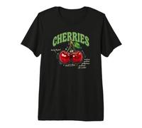 Cherries Vintage Botanical Illustration Tee Premium T-Shirt