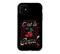 Cherries with fun French saying "C'est la Cerise !" Case for iPhone 11