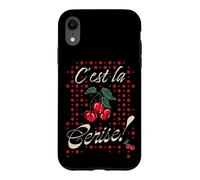 Cherries with fun French saying "C'est la Cerise !" Case for iPhone XR