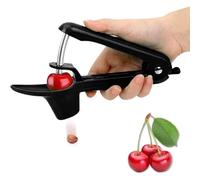 Cherry and Olive Pitter Tool - Fruit Stone Remover (Black)