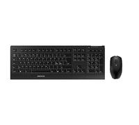 CHERRY B.UNLIMITED 3.0, Wireless Desktop Set, Pan-Nordic Layout, QWERTY Keyboard, Rechargeable Batteries, Abrasion-Resistant Key Labelling, Blue Angel, Black