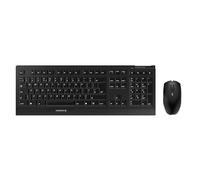 CHERRY B.UNLIMITED 3.0, Wireless Desktop Set, UK Layout, QWERTY Keyboard, Rechargeable Batteries, Abrasion-Resistant Key Labelling, Blue Angel, Black