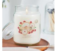 Cherry Bakewell Scented Candle, Luxury Home Fragrance, Glass Jar Candle up to 95hrs Burn time