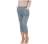 Cherry Berry Cropped Trousers Womens Capri Trousers Ladies Cherry Berry Plain Three Quarter 3/4 Length Stretch fit Elasticated Waist Summer Cropped Pants Short Size