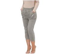 Cherry Berry Cropped Trousers Womens Capri Trousers Ladies Cherry Berry Plain Three Quarter 3/4 Length Stretch fit Elasticated Waist Summer Cropped Pants Short Size