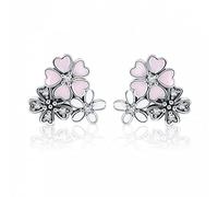 Cherry Blooms Flowers Stud Earrings for Women Jewelry