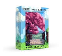 (Cherry Blossom) 100% Hand-Drawn 100ct Textured Matte TCG/MTG Card Pixel Art Sleeves by Realm Guard