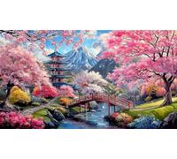 cherry-blossom 1000 Piece Jigsaw Puzzles for Adults Educational Games Jigsaw Puzzle Home Decoration for Family Decorations 75x50cm/1000pcs