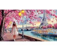 cherry-blossom 1000 Piece Jigsaw Puzzles for Adults Educational Games Jigsaw Puzzle Home Decoration for Adults and Kids Age 12 Years Up 38x52cm/1000pcs